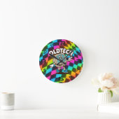 Horloge Ronde Psychedelic Waves Optical Illusion Clock (Maison)