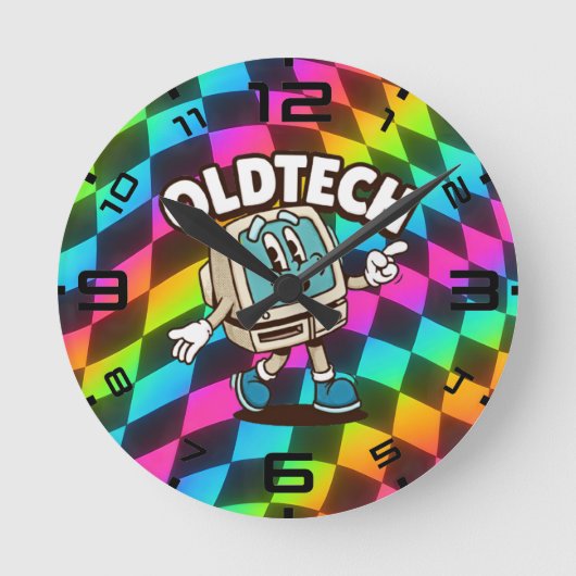 Horloge Ronde Psychedelic Waves Optical Illusion Clock (Recto)