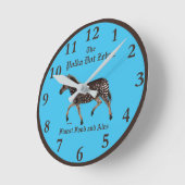Horloge Ronde Pub anglais Polka Dot Zebra (Angle)