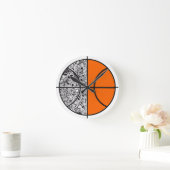Horloge Ronde Puce de basket-ball (Maison)