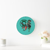 Horloge Ronde Puce et Lanterne verte (Maison)