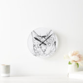 Horloge Ronde Puddy Cat (Maison)