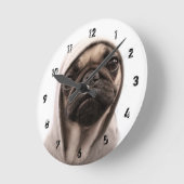 Horloge Ronde Pug (Angle)