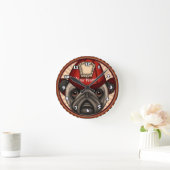 Horloge Ronde Pug pompier (Maison)