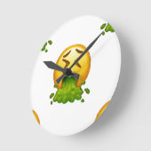 Horloge Ronde puking émoji (Angle)