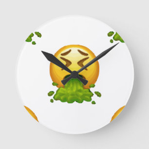 Horloge Ronde puking émoji