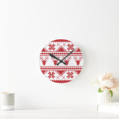 Horloge Ronde pull de noël (Maison)