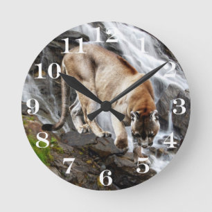Horloge Ronde Puma à la cascade
