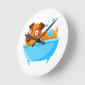 Horloge Ronde Puppy Taking A (Angle)