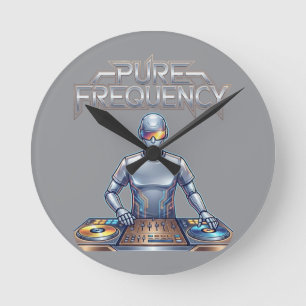 Horloge Ronde Pure Frequency – Art de la musique électronique