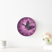 Horloge Ronde purple (Maison)