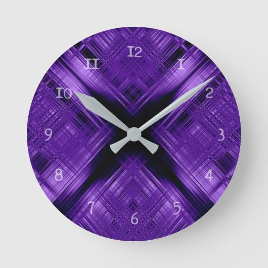 Horloge Ronde Purple cross and grid (Recto)