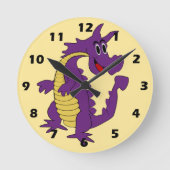 Horloge Ronde Purple Dragon Design (Recto)