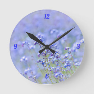 Horloge Ronde Purple Flower Country Meadow Summer Garden