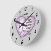 Horloge Ronde Purple Heart RN Nurse (Angle)