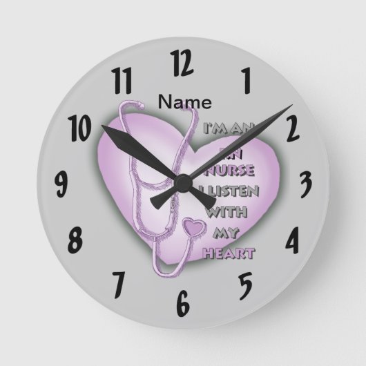 Horloge Ronde Purple Heart RN Nurse (Recto)