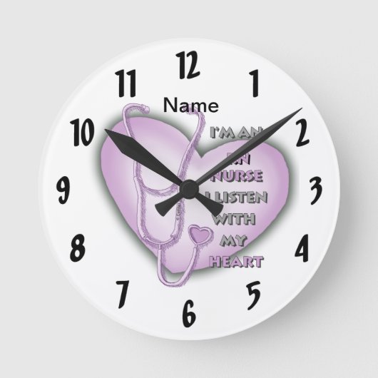 Horloge Ronde Purple Heart RN Nurse (Recto)