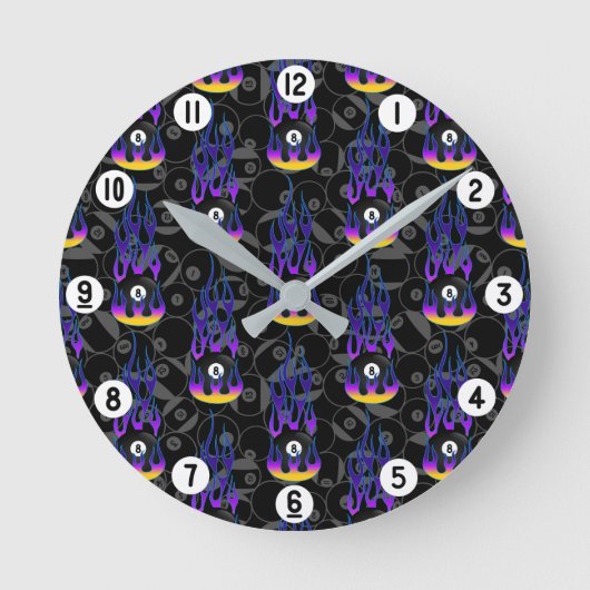 Horloge Ronde Purple Huit Balle (Recto)