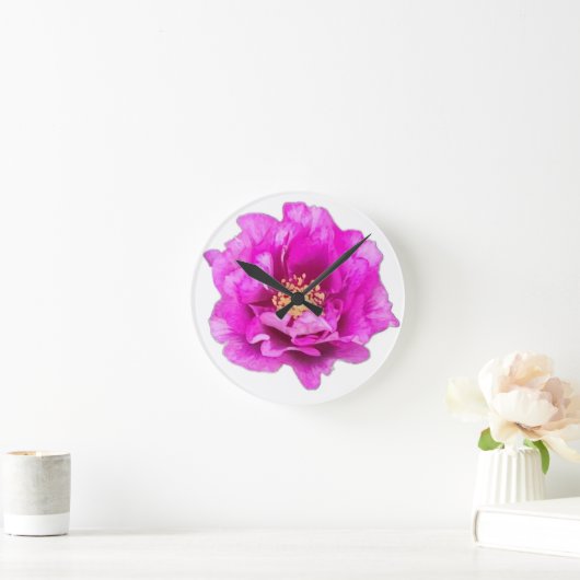 Horloge Ronde Purple Rose Clock (Maison)