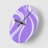Horloge Ronde Purple Waves Wall Clock (Angle)