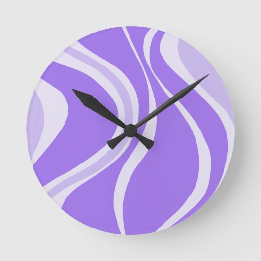 Horloge Ronde Purple Waves Wall Clock (Recto)