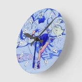 Horloge Ronde Pushin'It - Stunt Scooter Rider (Angle)