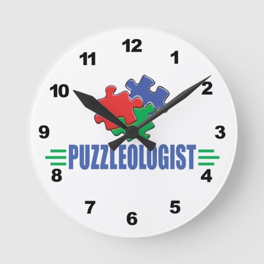 Horloge Ronde Puzzle amusant (Recto)