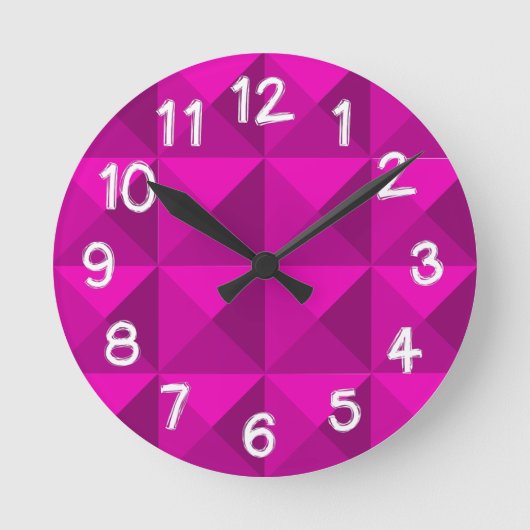 Horloge Ronde Pyramides magenta (Recto)
