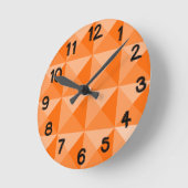 Horloge Ronde Pyramides orange (Angle)