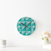 Horloge Ronde Pyramides Turquoise (Maison)