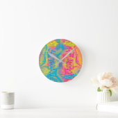 Horloge Ronde PYTHON - moderne fractale décorative - (Maison)