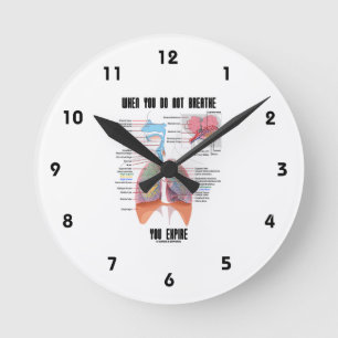 Horloge Ronde Quand vous ne respirez pas expirent l'appareil