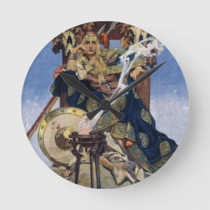 Horloge Ronde Queen Maeve Warrior Princess Imaginaire Art