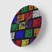 Horloge Ronde Quelle est ma couleur ? (Angle)