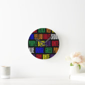 Horloge Ronde Quelle est ma couleur ? (Maison)