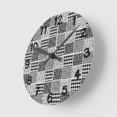 Horloge Ronde Quilt Boho (Angle)
