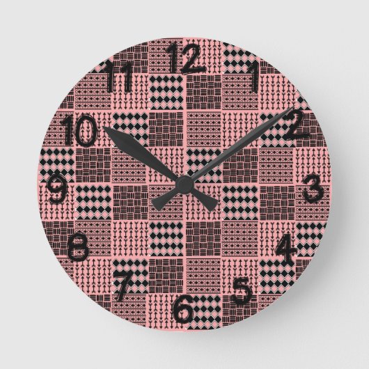 Horloge Ronde Quilt Boho (Recto)