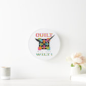Horloge Ronde Quilt 'Til You Wilt ! Quilt (Maison)