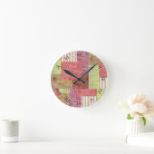 Horloge Ronde Quiltblock (Maison)