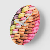 Horloge Ronde Quirky Colorful Macaroons Round Clock (Angle)