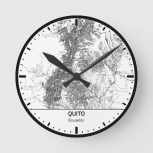 Horloge Ronde Quito Clock City Line Art