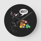 Horloge Ronde QUOI ! Chat de Pâques (Recto)