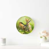Horloge Ronde Rabbits d'Easter (Maison)