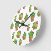 Horloge Ronde Radio cactus (Angle)