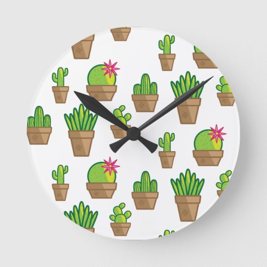 Horloge Ronde Radio cactus (Recto)