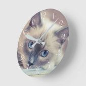 Horloge Ronde Ragdoll ‎ Cat (Angle)