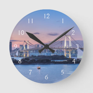 Horloge Ronde Rainbow Bridge at twilight