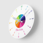 Horloge Ronde Rainbow Early Learning (Angle)