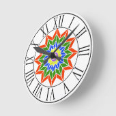 Horloge Ronde Rainbow Time Round Clock (Angle)