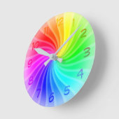 Horloge Ronde Rainbow Twirl (Angle)